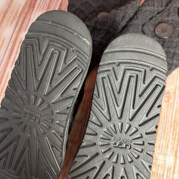 Ugg LATTICE CARDY Size 6 Black Cable Knit Sweater Tall Knee High Boots Shoes - Picture 8 of 9